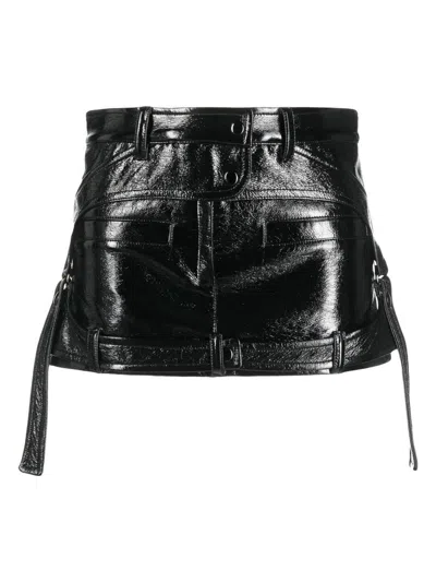 Courregã¨s Women's Racer Vinyl Skirt In Black