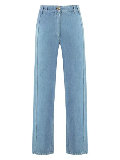 Patou Trousers Cargo Multiple Pockets In Denim