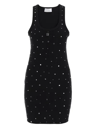 Giuseppe Di Morabito Water Crystal Pattern Dress In Black