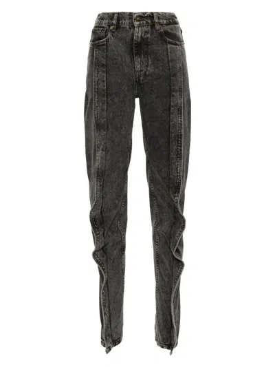 Y/project Evergreen Banana Slim Denim Jeans In Black