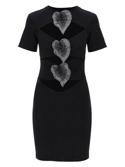 Giuseppe Di Morabito Mini Cut Out Dress With Applied Anthur In Nero