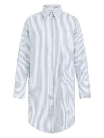 Shop Victoria Beckham Women's Wrap Front Blouse Top In Blue