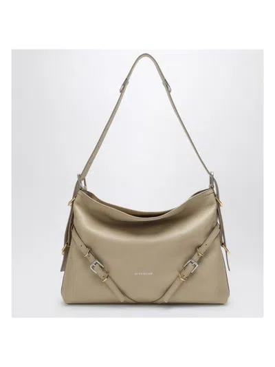 Givenchy Medium Voyou Bag In Beige Leather In Beige