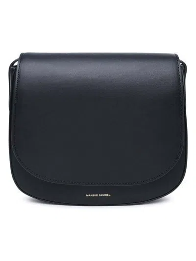 Mansur Gavriel Foldover Top Shoulder Bag In Black