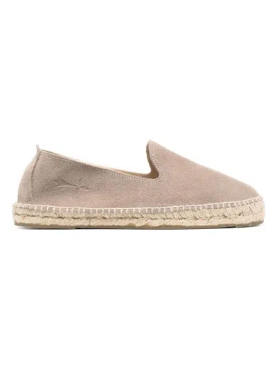 Manebi Espadrilles Hamptons Vintage In Suede In Dove Grey