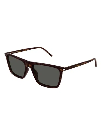 Saint Laurent Men's  Sl 668 002 Sunglasses In Havana