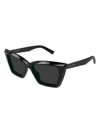 Saint Laurent Dark Grey Cat Eye Ladies Sunglasses Sl 657 001 54 In Black