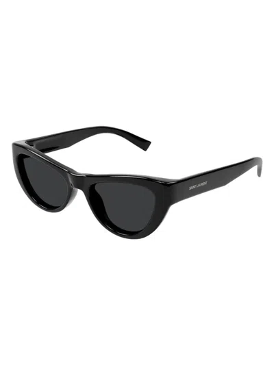 Saint Laurent Black Cat Eye Ladies Sunglasses Sl 676 001 53 In Black