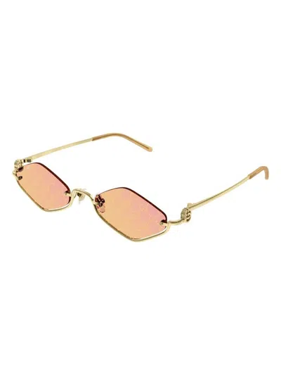 サングラス GUCCI Gucci - GG1604S - 004 gold gold yellow Gucci Eyewear Gg1604s Linea Gg Logo 004 Gold Yellow