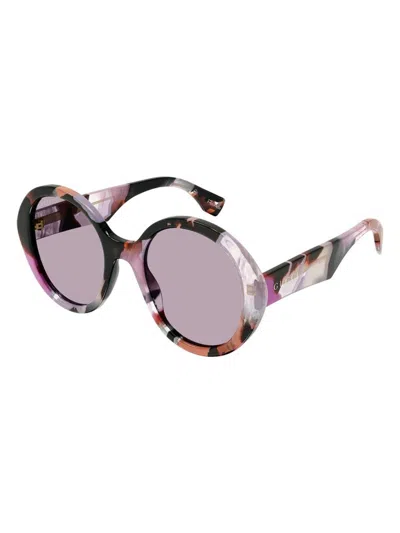 Gucci Gg1628s Round-frame Sunglasses In Pink