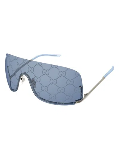 Gucci Oversized Retro-frame Sunglasses In Gray