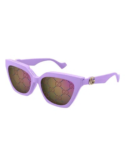 Shop Gucci Women's  Gg1542s 002 Sunglasses In Violet