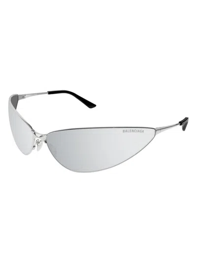 Balenciaga Bb0315s 001 Sunglasses In Silver