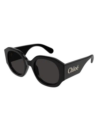 Chloé Women's Naomy 53mm Acetate Round Sunglasses In Black