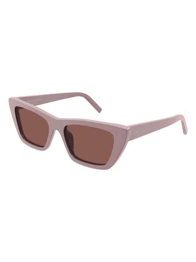 Saint Laurent Cat-eye Acetate Sunglasses In Pink