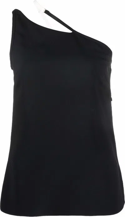 Givenchy Contrast Asymmetric Strap Top In 1