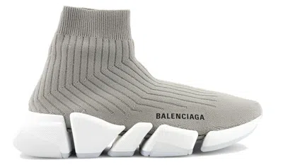 Balenciaga Speed 2.0 Sock-style Sneakers In Grey,wh,tr