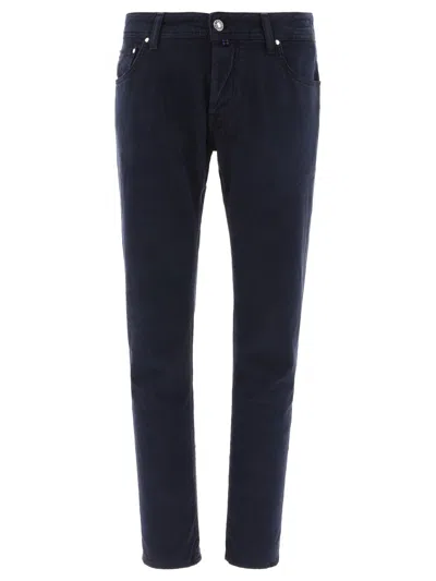Jacob Cohen Men's Embroidered Jeans With Foulard In Blue