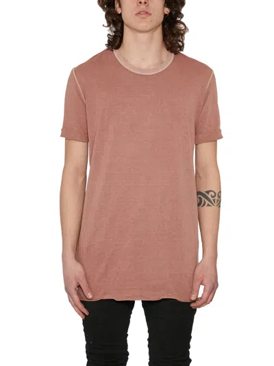 Boris Bidjan Saberi Men's Crewneck Cotton T-shirt In Pink