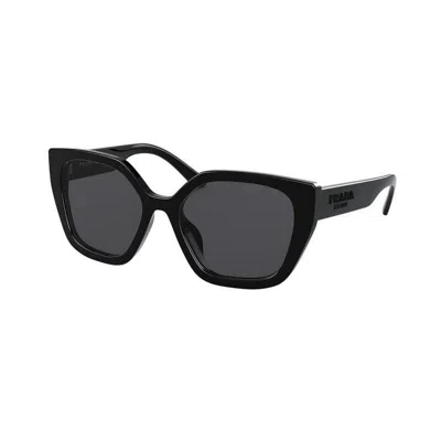 Prada Pr 15ws 1ab5z1 Geometric Polarized Sunglasses In Black