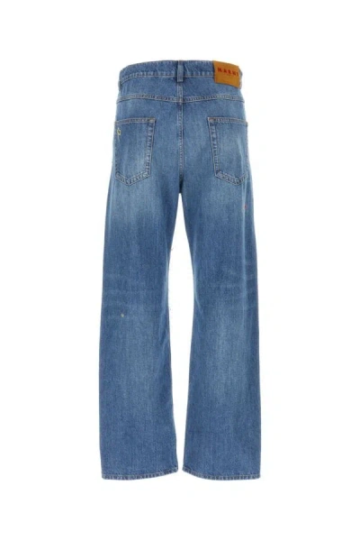 Shop Marni Man Denim Jeans In Blue