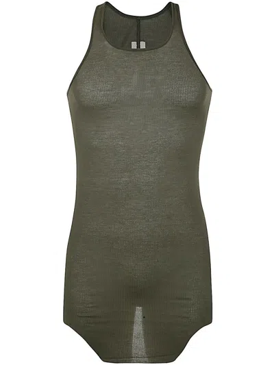 Shop Rick Owens Basic Rib Tank Top Clothing In Green