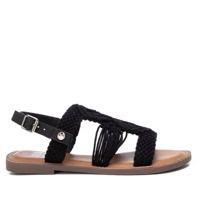 Xti Women's Braided Strap Flat Sandals In Black In Black
