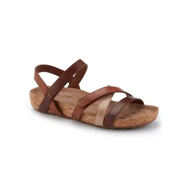 The Walking Cradle Co. Women's Pool Sandal - Ww Width In Brown Multi In Brown