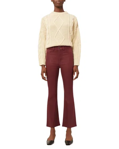 Dl1961 - Women's Bridget Boot High-rise Instasculpt Crop Jeans In Ruby Coated In Pink