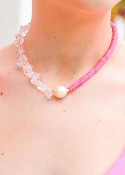 Bracha Women's Laguna Necklace In Neon Pink In Pink