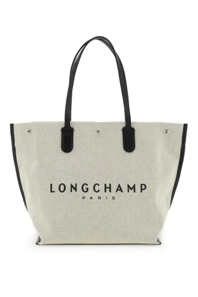 Shop Longchamp Roseau L Tote Bag In 浅褐色的