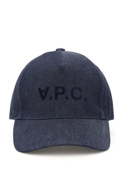 Apc Eden Denim Baseball Cap For In Blue