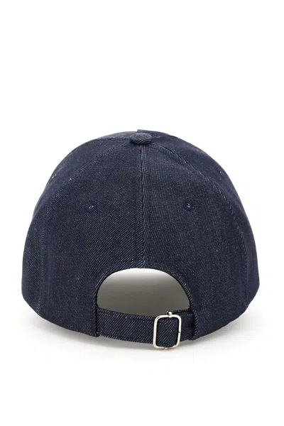 Apc Eden Denim Baseball Cap For In Blue