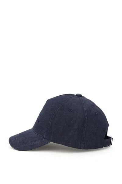 Apc Eden Denim Baseball Cap For In Blue