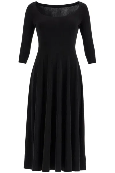 Shop Norma Kamali Reversible V Neck Dress In Black