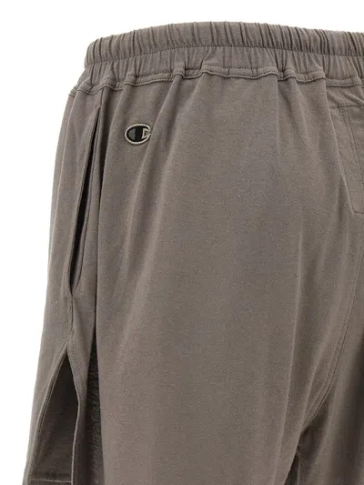 Shop Rick Owens X Champion 'dolphin Boxers' Bermuda Shorts In Gray