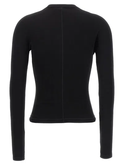 Y-3 Logo-print Long-sleeve Top In Black