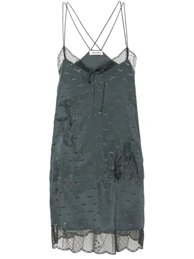 Zadig & Voltaire Calissa Wings-jacquard Minidress In Multicolor