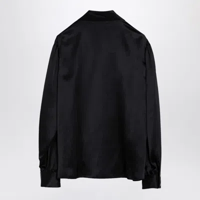 Alessandra Rich Bow Collar Silk Shirt