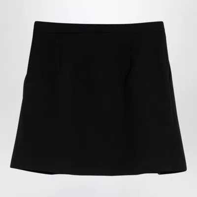 Alessandra Rich Mini Wrap Skirt In Pied De Poule In Black