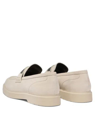 Shop Brunello Cucinelli Suede Penny Loafer With Monili