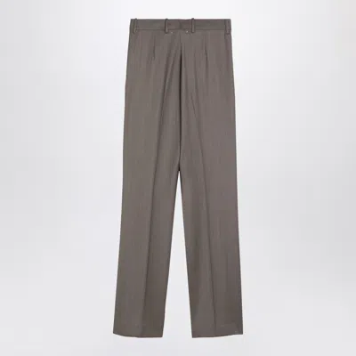 Golden Goose Light Grey Wool Trousers With Darts