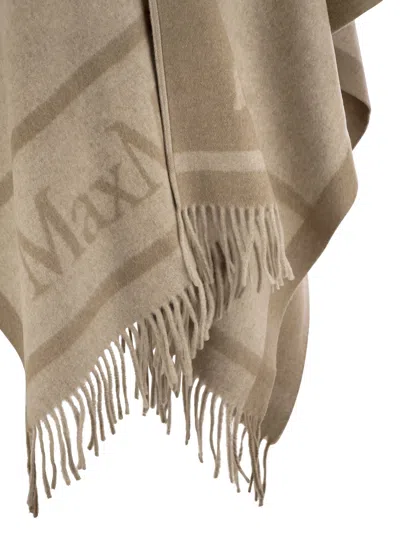 Shop Max Mara Hilde Wool Cape With Fringes