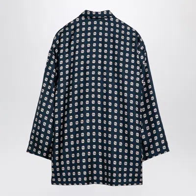 Max Mara Timeless Reversible Patterned Silk Blouse