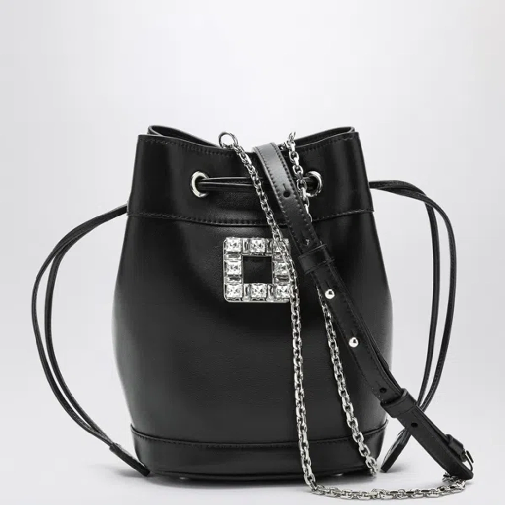 Roger Vivier Women Tres Vivier Leather Bucket Bag In