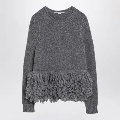 Stella Mccartney Feather Peplum Knitted Wool Sweater