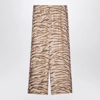 Stella Mccartney Tiger Print Wide-leg Silk Pants