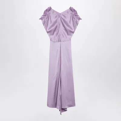 Victoria Beckham Petunia-coloured Midi Dress With Ruffles