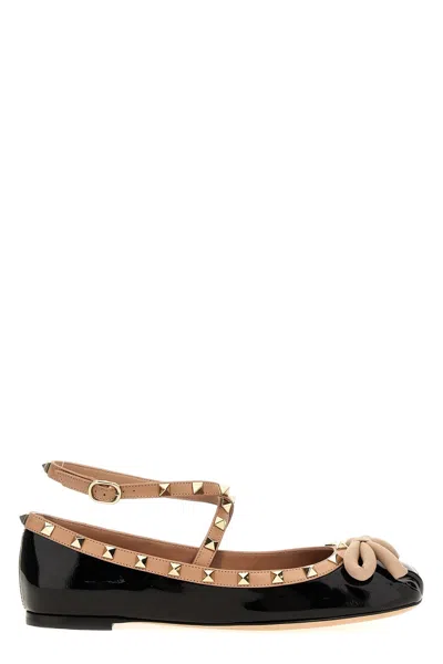 Shop Valentino Garavani Women  Garavani 'rockstud' Ballet Flats In Multicolor