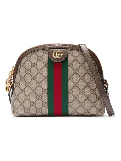 Shop Gucci Women's Ophidia Gg Shoulder Bag In Beige